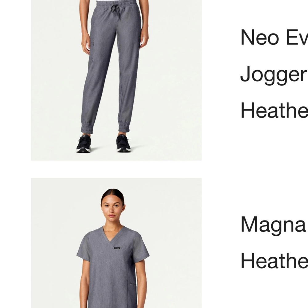 Jaanuu Gray Scrub Set with Jogger Pants